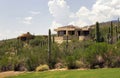 Arizona golf course scenic landscape and homes Royalty Free Stock Photo