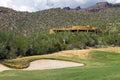 Arizona golf course scenic landscape and homes Royalty Free Stock Photo