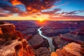 Arizona Grand Canyon National Park at sunset, USA. Travel destination, AI Generated Royalty Free Stock Photo