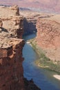 Arizona- Grand Canyon- Vertical Overview of the Colorado River Royalty Free Stock Photo