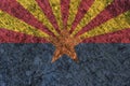 Arizona grunge flag Royalty Free Stock Photo