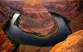 Arizona Horseshoe Bend of Colorado River in Grand Canyon. Royalty Free Stock Photo