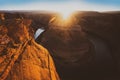 Arizona Horseshoe Bend of Colorado River in Grand Canyon. Royalty Free Stock Photo