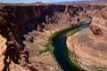 Arizona Horseshoe Bend of Colorado River in Grand Canyon. Canyon Adventure Travel Relax Concept. Royalty Free Stock Photo