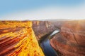 Arizona Horseshoe Bend of Colorado River in Grand Canyon. Canyon national park. National Park. Panoramic view of the Royalty Free Stock Photo