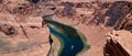 Arizona Horseshoe Bend of Colorado River in Grand Canyon. Panoramic of Grand Canyon. Travel Adventure Outdoor Concept. Royalty Free Stock Photo