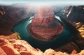 Arizona Horseshoe Bend in Grand Canyon. Sunrise at Horseshoe bend in Grand Canyon National Park. Royalty Free Stock Photo