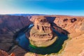 Arizona Horseshoe Bend meander of Colorado River in Glen Canyon Royalty Free Stock Photo