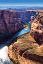 Arizona Horseshoe Bend meander of Colorado River Royalty Free Stock Photo