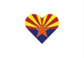 Arizona love heart shape american state usa Royalty Free Stock Photo