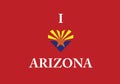 Arizona love heart shape american state Royalty Free Stock Photo