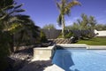 Arizona mansion pool and patio Royalty Free Stock Photo