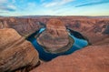 Arizona meander Horseshoe Bend of the Colorado River in Glen Canyon, beautiful landscape, picture for a postcard, big Royalty Free Stock Photo