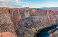 Arizona meander Horseshoe Bend of the Colorado River in Glen Canyon, beautiful landscape, picture for a postcard, big Royalty Free Stock Photo