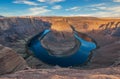 Arizona meander Horseshoe Bend of the Colorado River in Glen Canyon, beautiful landscape, picture for a postcard, big Royalty Free Stock Photo