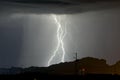 Arizona monsoon storm at night