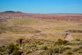 Arizona mountain eroded landscape, Petrified Forest National Wilderness Area and Painted Desert