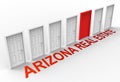 Arizona Property Doors Show Real Estate Broker In Az 3d Illustration