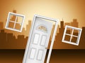 Arizona Real Estate Doorway Icon Represents Purchasing Or Buying In Az Usa 3d Illustration