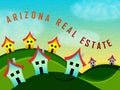 Arizona Real Estate Homes Show Southwestern Property In The Usa 3d Illustration