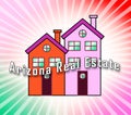 Arizona Real Estate Houses Show Southwestern Property In The Usa 3d Illustration Royalty Free Stock Photo