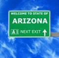 ARIZONA road sign against clear blue sky Royalty Free Stock Photo