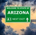 ARIZONA road sign against clear blue sky Royalty Free Stock Photo