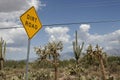 Arizona road sign Dirt road Royalty Free Stock Photo