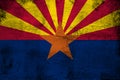 Arizona rusty and grunge flag illustration Royalty Free Stock Photo