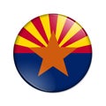 Arizona state flag badge button Royalty Free Stock Photo