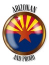 Arizona Proud Flag Button Royalty Free Stock Photo