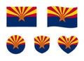 Arizona state flag icon Royalty Free Stock Photo