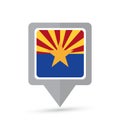 Arizona state flag map icon