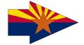 Arizona State Flag Poiter Arrow Royalty Free Stock Photo