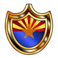 Arizona State Flag Shield Royalty Free Stock Photo
