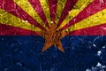 Arizona state grunge flag, United States of America Royalty Free Stock Photo