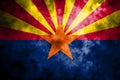 Arizona state grunge flag, United States of America Royalty Free Stock Photo