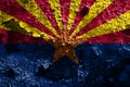 Arizona state grunge flag, United States of America Royalty Free Stock Photo
