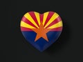 Arizona state heart flag Royalty Free Stock Photo