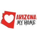 Arizona State Shape My Home Vector