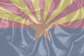 Arizona State Silk Flag Background Royalty Free Stock Photo