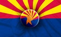 Arizona State sphere silk flag Royalty Free Stock Photo