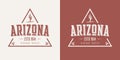 Arizona state textured vintage vector t-shirt and apparel design