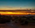 Arizona sun set in the winter. Royalty Free Stock Photo