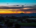 Arizona sun set in the winter. Royalty Free Stock Photo