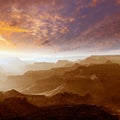 Arizona sunset Grand Canyon National Park Yavapai Point Royalty Free Stock Photo