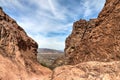 Arizona--Superstition Mountain Wilderness-Lost Dutchman State Park-Siphon Draw Trail, Royalty Free Stock Photo