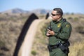 Arizona - tucson - a border patrol control the fence near Nogales