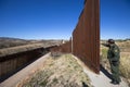 Arizona - tucson - a border patrol control the fence near Nogales