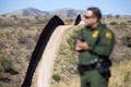 Arizona - tucson - a border patrol control the fence near Nogales